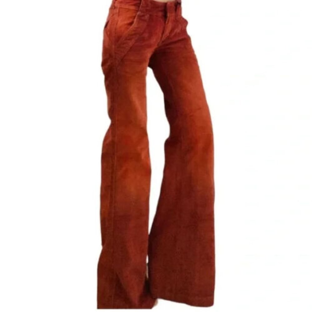 Parasuco Women's Boot Cut Jeans in Rust Orange - Picture 6 of 13
